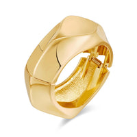 Gold Plated Irregular Cut Edge Chunky Bracelets