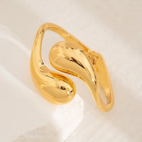 Gold Plated Irregular Water Drop Open Bracelet