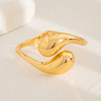 Gold Plated Irregular Water Drop Open Bracelet