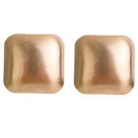 Gold Plated Square Shape Statement Stud Earring