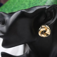 Gold Plated Vintage Style Knotted Stud Earring