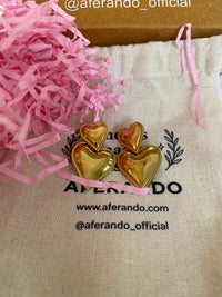 Gold Plated Anti Tarnish Heart Themed Earrings