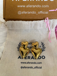 Gold Plated Anti Tarnish Heart Themed Earrings