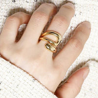Golden Wave Ring
