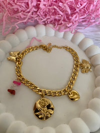 Golden Garden  Charm Bracelet