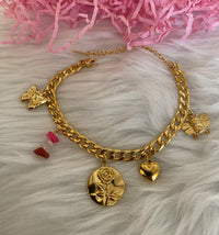 Golden Garden  Charm Bracelet