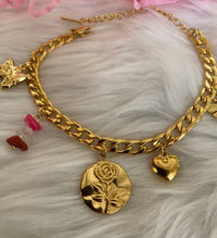 Golden Garden  Charm Bracelet