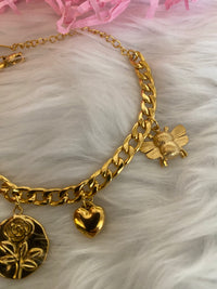 Golden Garden  Charm Bracelet