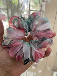[Giveaway] Handmade Printed Organza Fluffy Scrunchie
