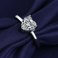 Heart Shape Zircon Diamond Engagement Ring
