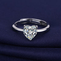 Heart Shape Zircon Diamond Engagement Ring