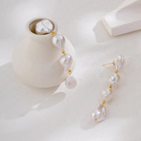 Irregular Pearls Long Tassel Earrings For Women