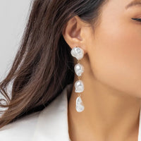 Irregular Pearls Long Tassel Earrings For Women