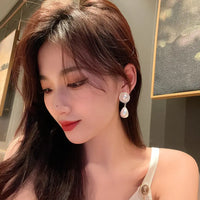 Korean Style Elegant Luxury Pearl Drop Earrings