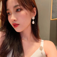 Korean Style Elegant Luxury Pearl Drop Earrings