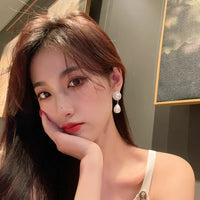 Korean Style Elegant Luxury Pearl Drop Earrings