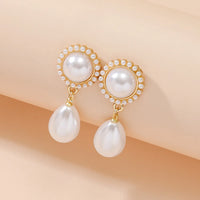 Korean Style Elegant Luxury Pearl Drop Earrings