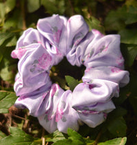 Lavender Flower Print Premium Quality Satin Scrunchie