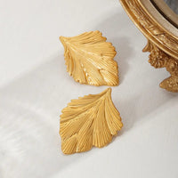 Liora Anti-Tarnish Leaf Stud Earrings