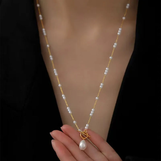 Luna Pearl Anti-Tarnish Chain Necklace