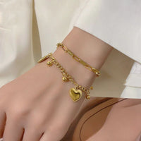 Luxe Heart Link Bracelet