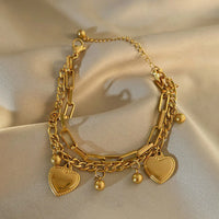 Luxe Heart Link Bracelet