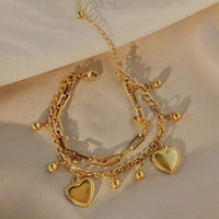 Luxe Heart Link Bracelet
