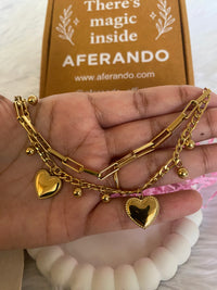 Luxe Heart Link Bracelet