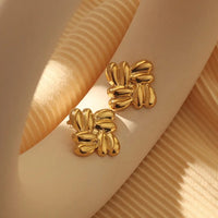 Nova Stainless Steel Square Stud Earrings