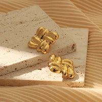 Nova Stainless Steel Square Stud Earrings