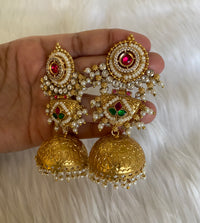 Rajasi Ornate Victorian-Style Grand Brass Jhumkis
