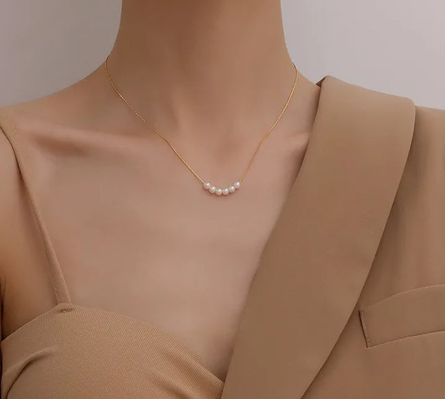Serena Inlaid Pearl Pendant Necklace – Anti-Tarnish 18K Gold Plated