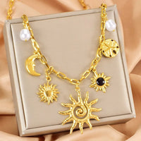 SolarGlow Cuban Link Charm Necklace