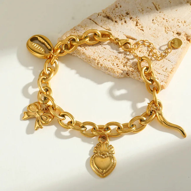 Sweetheart Spark Anti-Tarnish Charm Bracelet