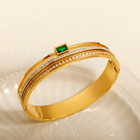 The Emerald Empress Triple-Layer Bangle