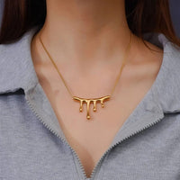 The Gilded Drip Statement Necklace