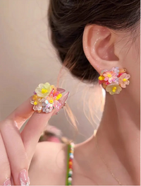 The Pastel Petal Cluster Studs