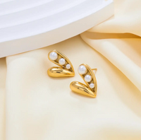 The Radiant Heart Pearl Studs