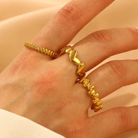 Trio Gleam Adjustable Ring Set