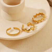 Trio Gleam Adjustable Ring Set