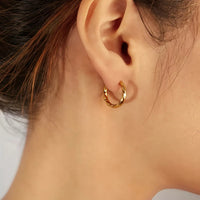 TwistLite – Anti-Tarnish Gold Hoop Earrings