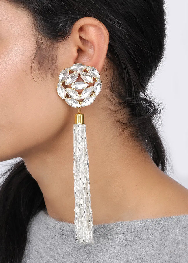 Unique Designer Long Tassel Earrings