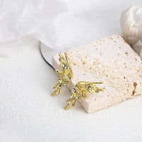 Vintage Style Butterfly Gold Plated Three-dimensional  Stud Earring