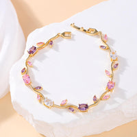 Viral Anti-Tarnish Tulip Bracelet (Pink, Purple & White)