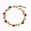 Viral Anti-Tarnish Tulip Bracelet (Red & Green)