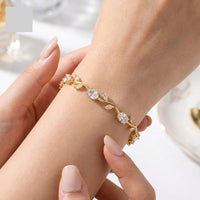 Viral Anti-Tarnish White Tulip Bracelet