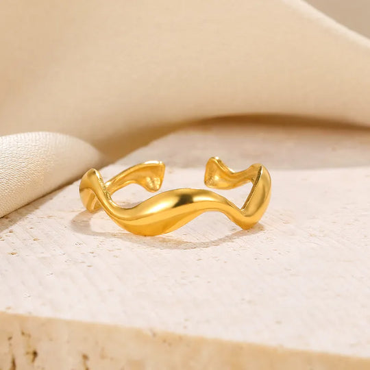 Dainty Stackable V Shaped 14k 18k Solid Gold Ring, Chevron Contoured Wave Ring, Curved Band Ring, Real Gold Jewellery, Matching Wedding Band