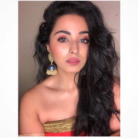 Deepika Padukone Inspired Blue Colored Hand Crafted Earring