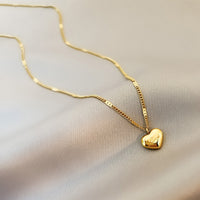 Anti-Tarnish Stainless Steel Heart Shaped Pendant Necklace for Women