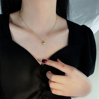 Anti-Tarnish Stainless Steel Heart Shaped Pendant Necklace for Women
